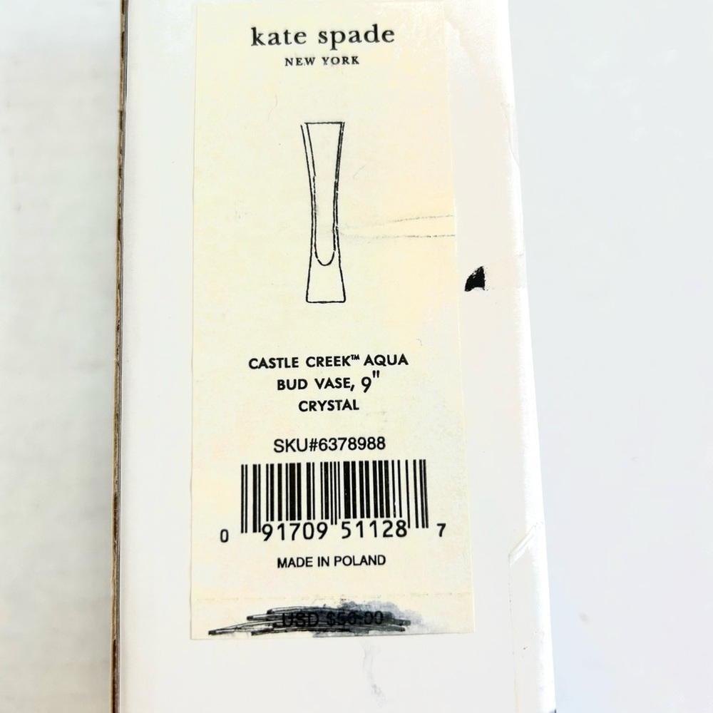Kate Spade Castle Creek Aqua Bud Vase - Picture 3 of 11